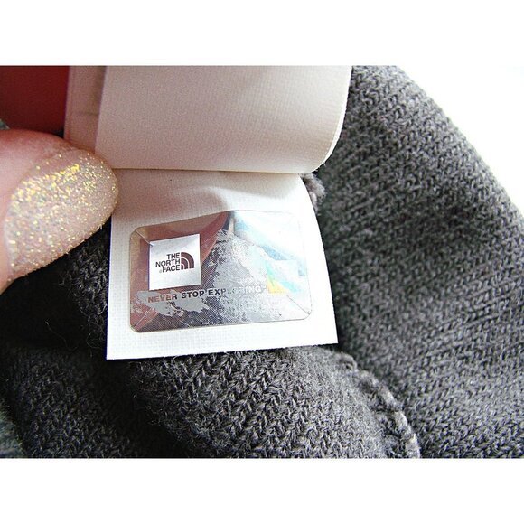 The North Face Unisex Adults Gray And Pastel Geo Print Ski Tuke V Beanie Hat OS - Picture 11 of 11